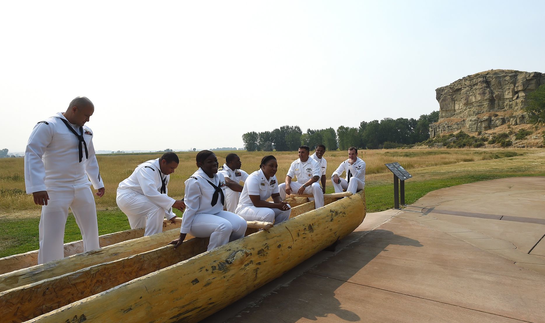 Sailors visit ship's namesake